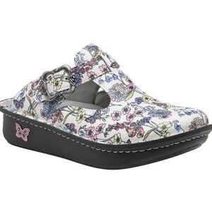 Alegria 39 Fine & Dandy Happy Floral Print Slip Resistant Clog EUC US 9
